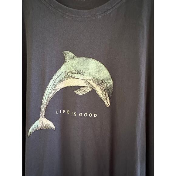 Life Is Good Men's Blue Short Sleeves Crusher T-Shirt Size XXL - Picture 2 of 4